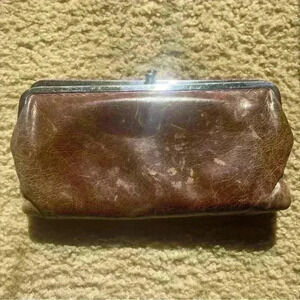 Hobo brown leather bifold wallet